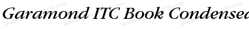 Garamond ITC Book Condensed BT字体转换